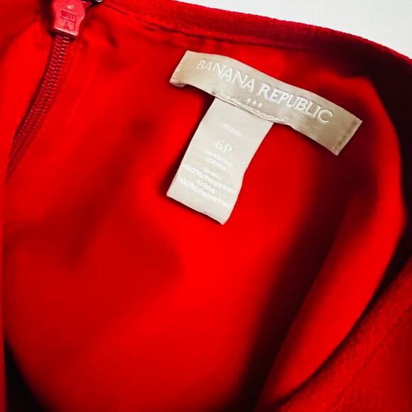 Banana Republic Sleeveless Sheath Dress Suze 6 Petite 6P Red - Picture 3 of 6